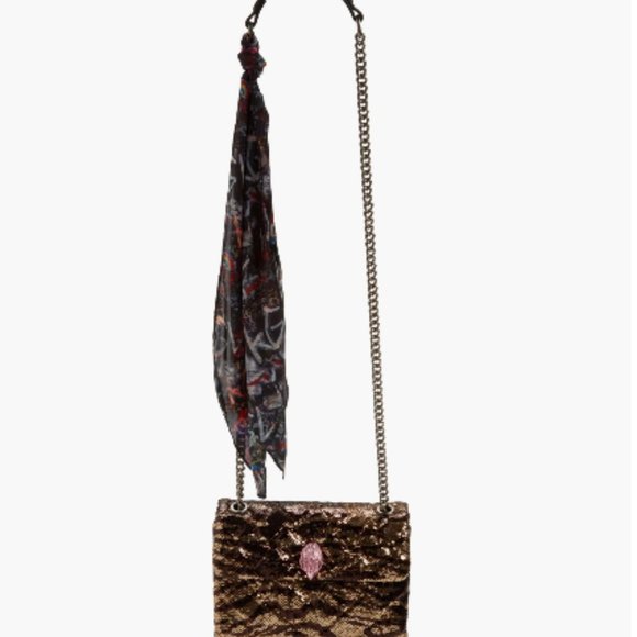 KURT GEIGER LONDON Mini Kensington Sequin Shoulder Bag w/dust bag. New w/tag. - Picture 2 of 5